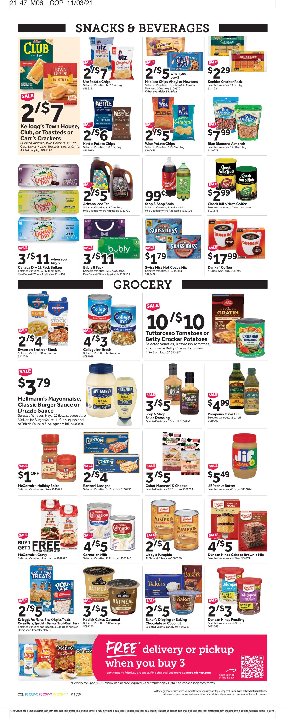 Stop and Shop Ad from 11/19/2021