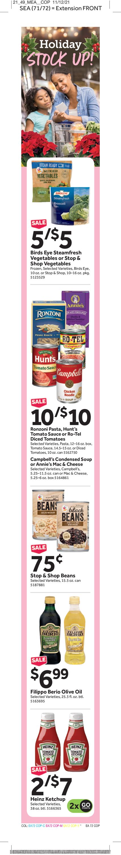 Stop and Shop Ad from 12/03/2021