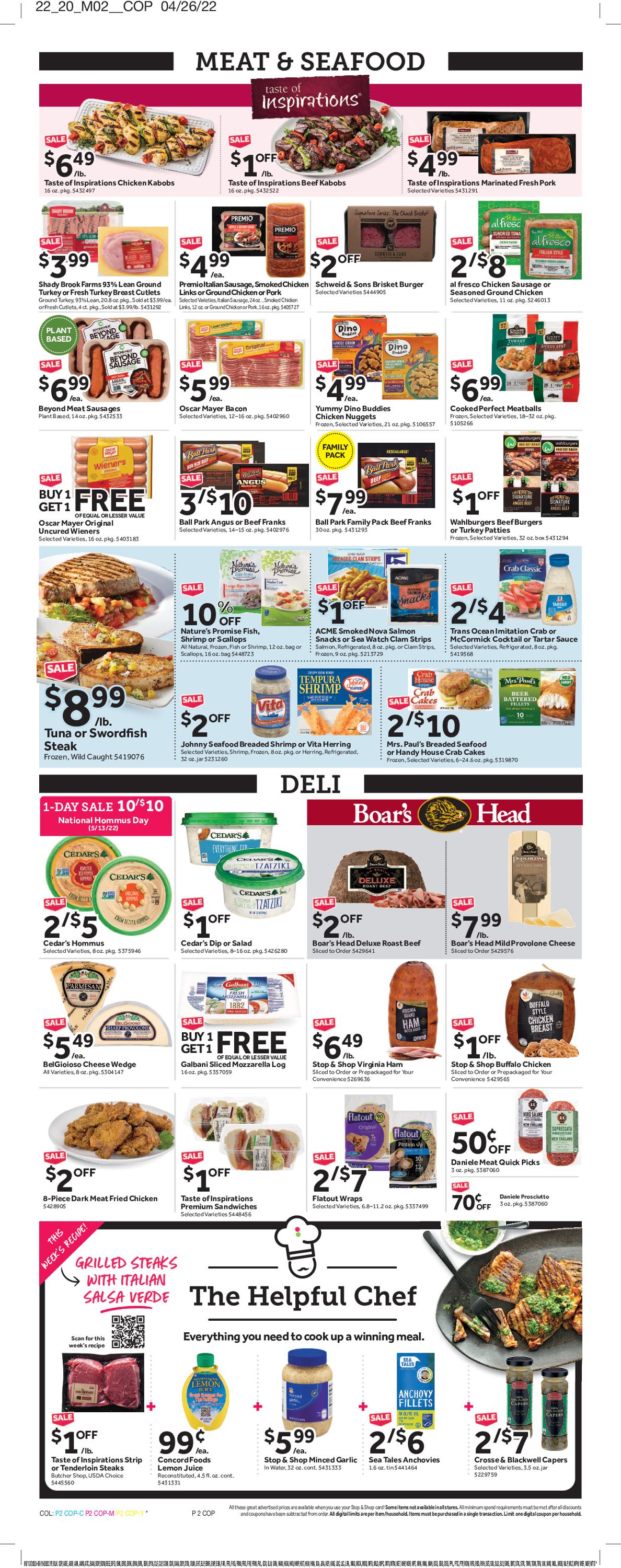 Stop and Shop Ad from 05/13/2022