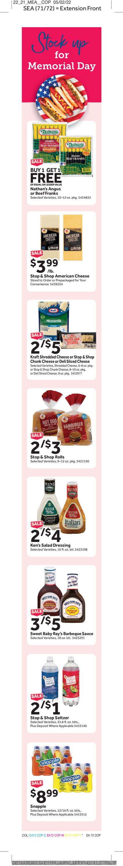 Stop and Shop Ad from 05/20/2022