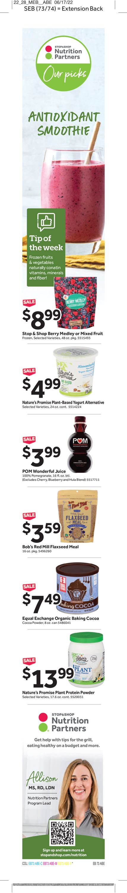 Stop and Shop Ad from 07/08/2022