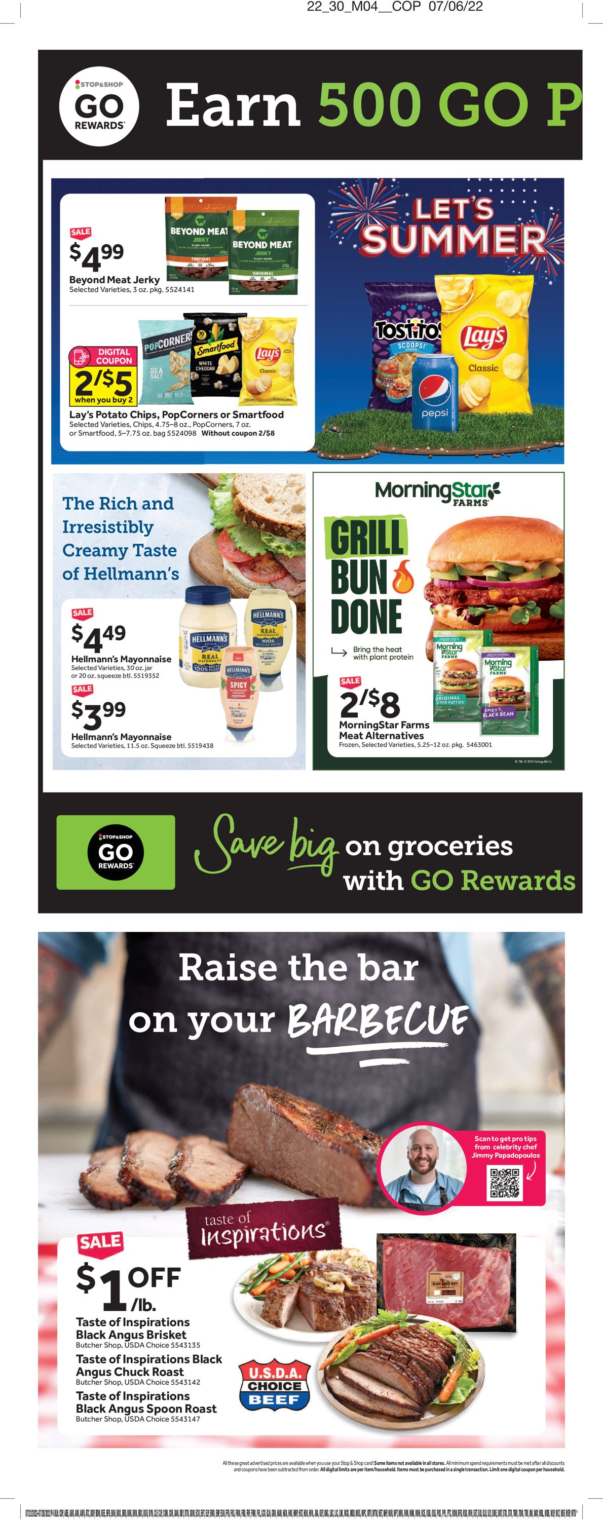 Stop and Shop Ad from 07/22/2022