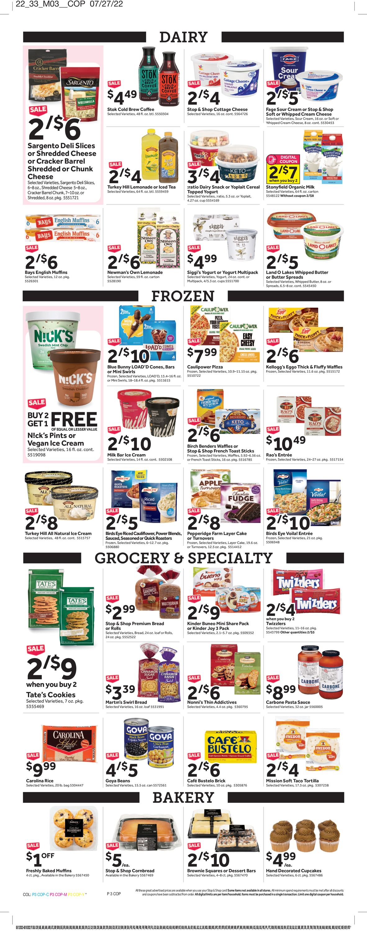 Stop and Shop Ad from 08/12/2022