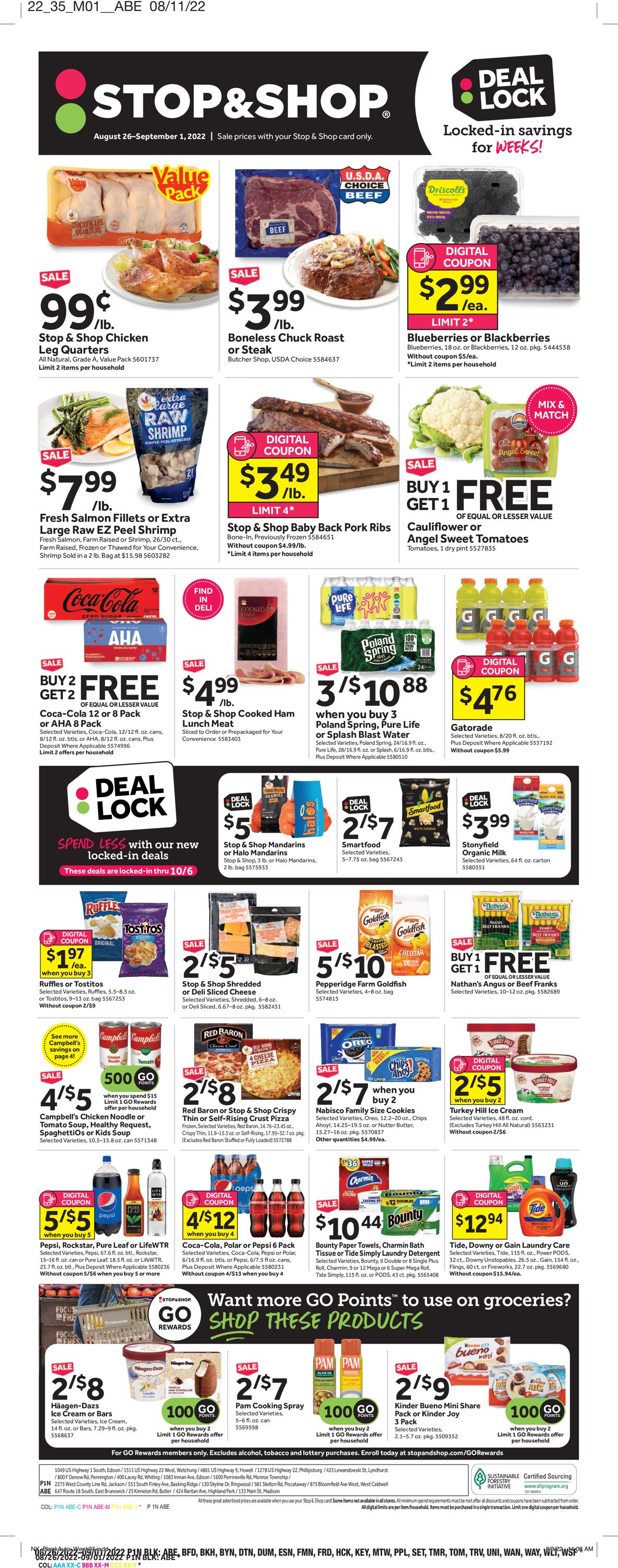 Stop and Shop Ad from 08/26/2022