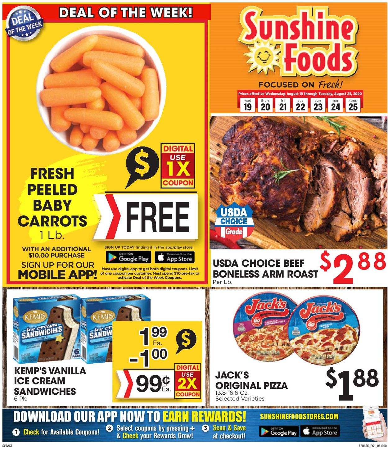 Sunshine Foods Ad from 08/19/2020