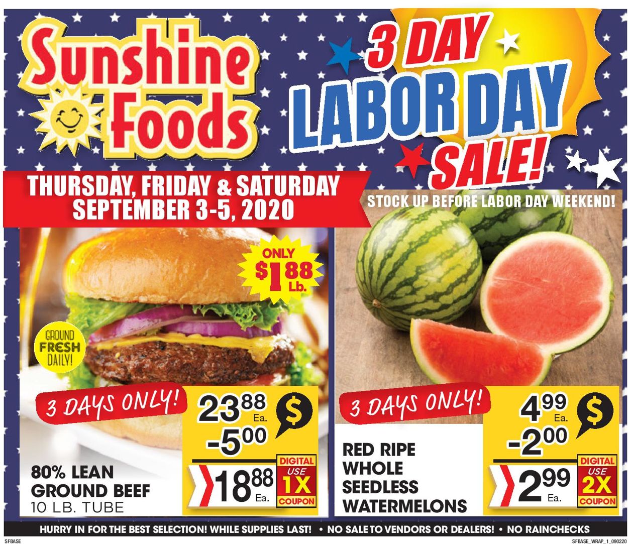 Sunshine Foods Ad from 09/02/2020