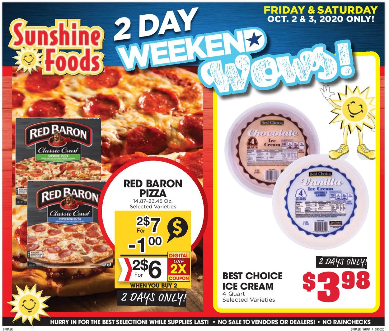 Sunshine Foods Ad from 09/30/2020