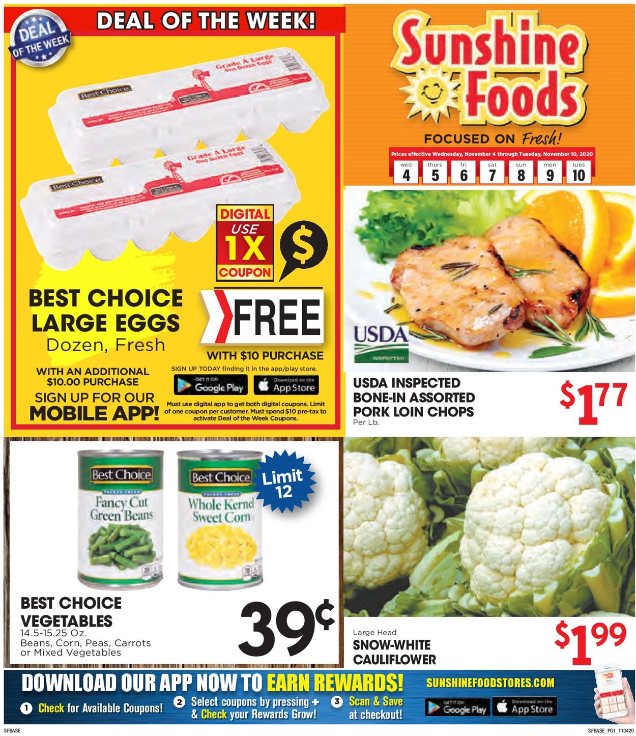 Sunshine Foods Ad from 11/04/2020