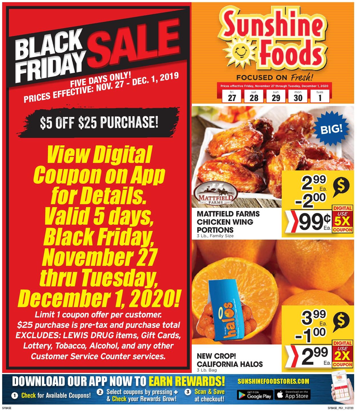 Sunshine Foods Ad from 11/27/2020