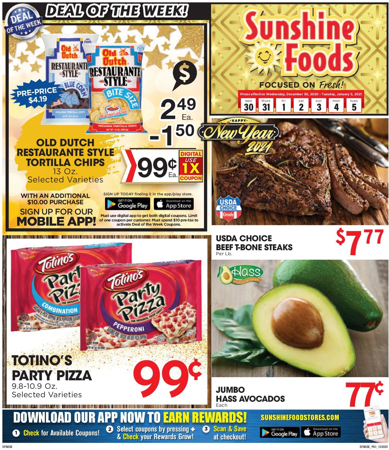 Sunshine Foods Ad from 12/30/2020