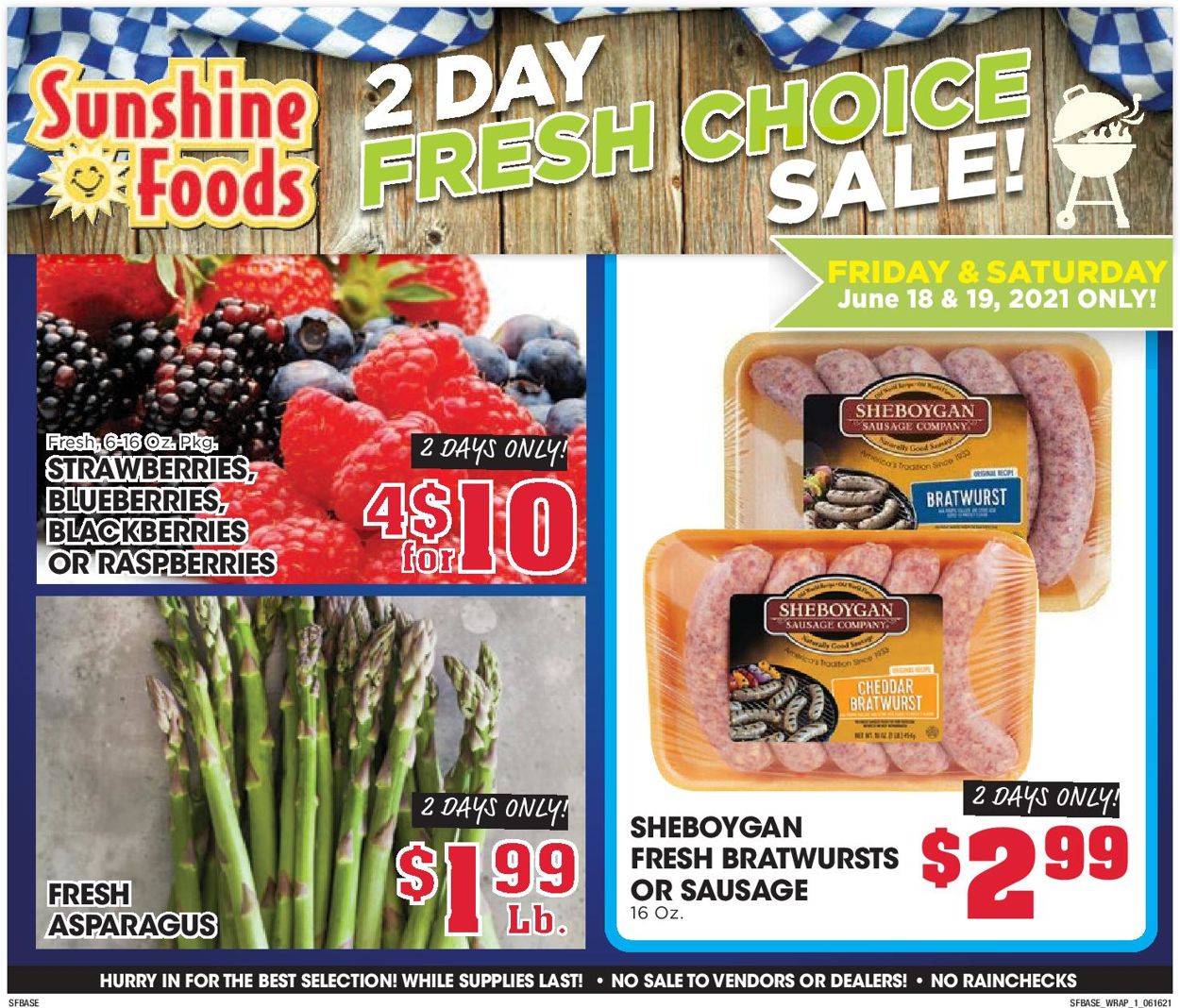 Sunshine Foods Ad from 06/16/2021
