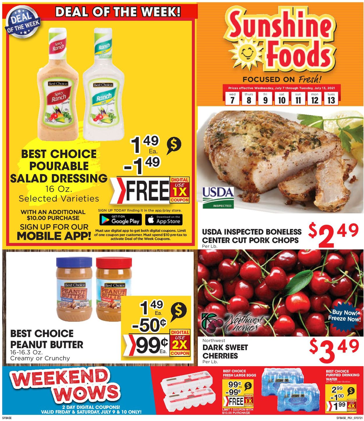 Sunshine Foods Ad from 07/07/2021