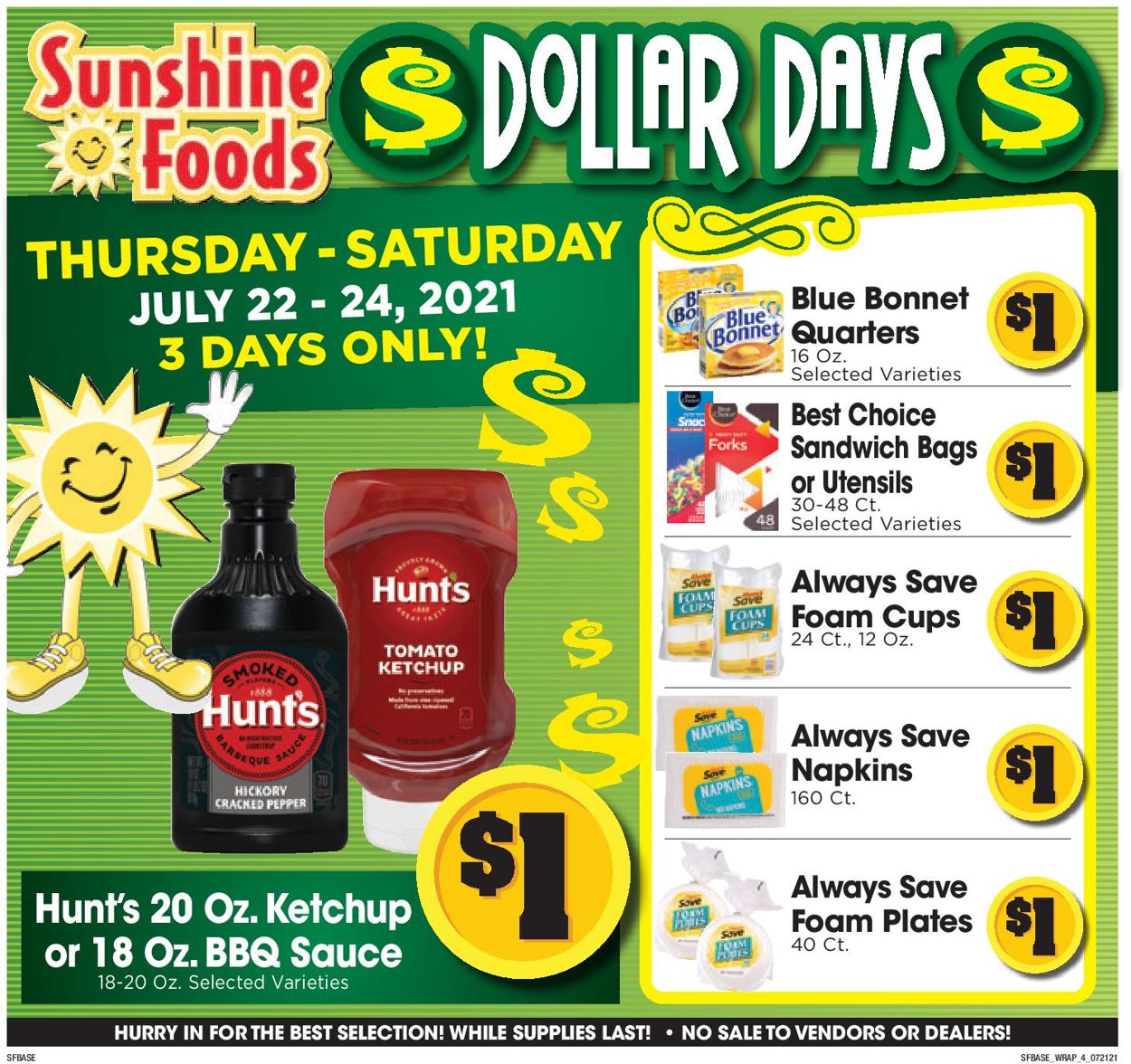 Sunshine Foods Ad from 07/21/2021