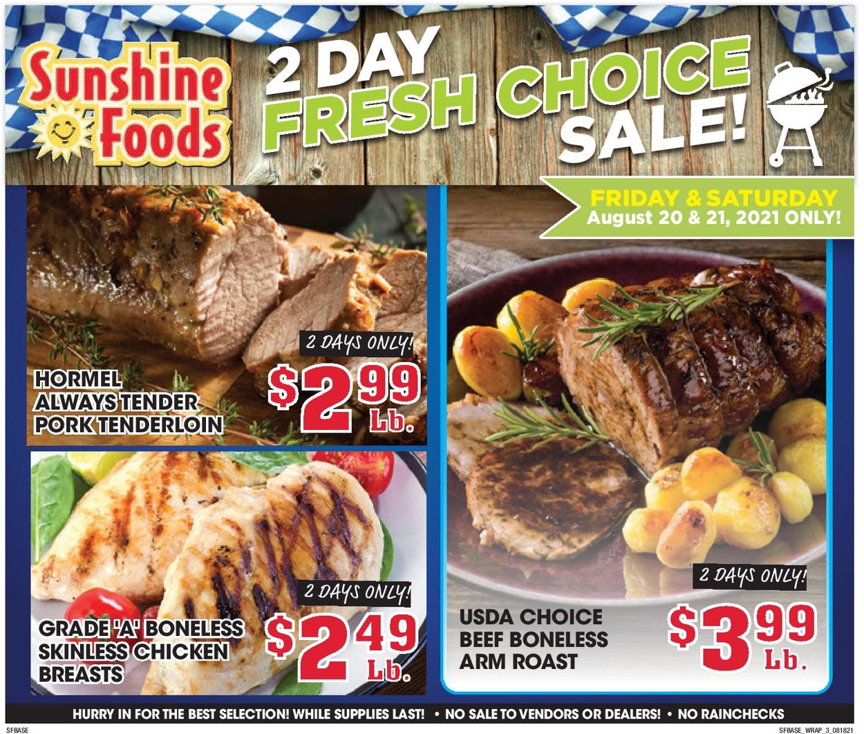 Sunshine Foods Ad from 08/18/2021