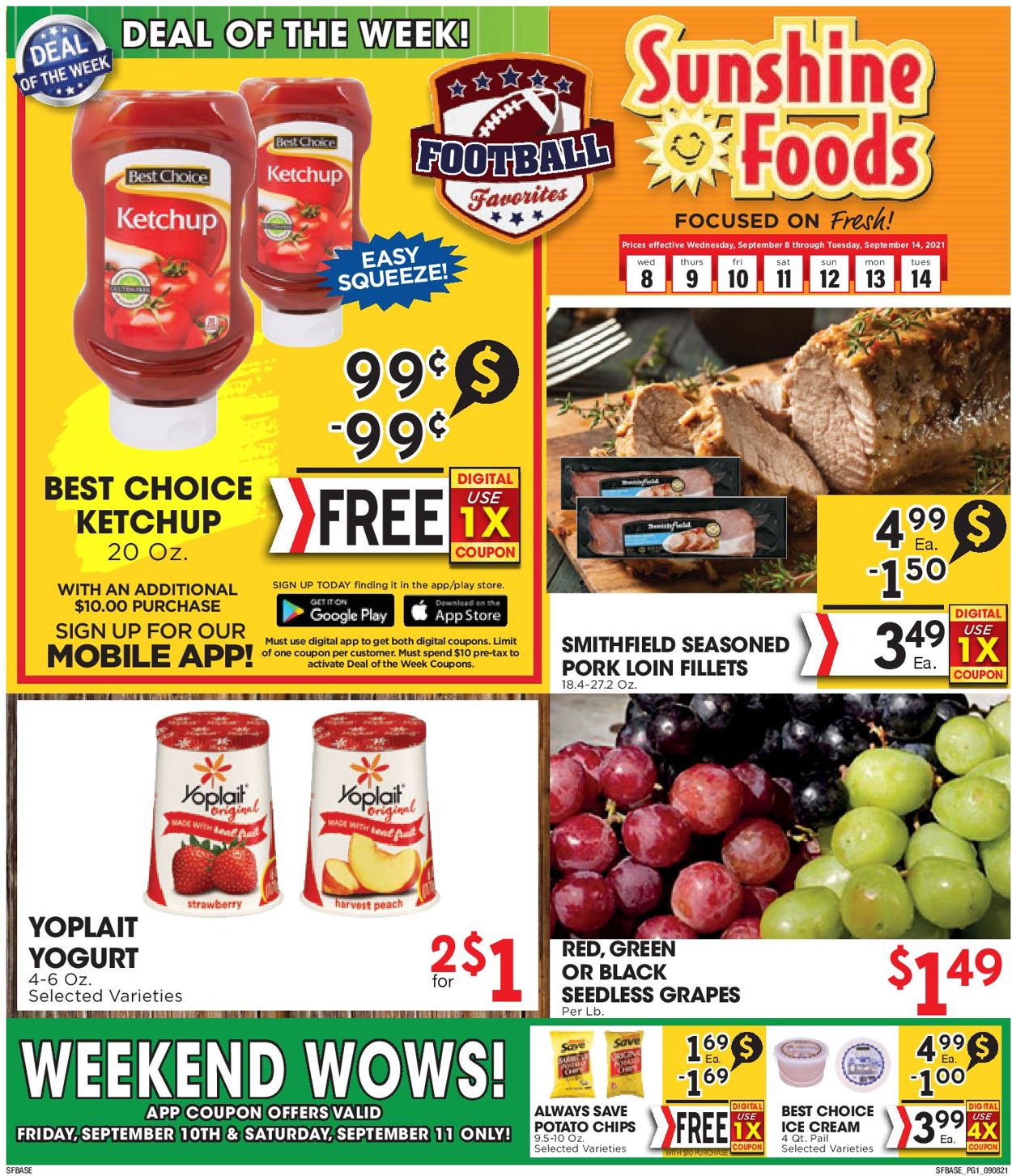 Sunshine Foods Ad from 09/08/2021