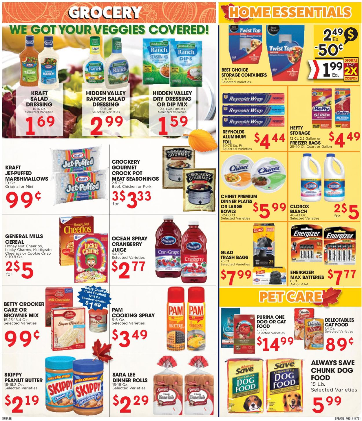 Sunshine Foods Ad from 11/17/2021