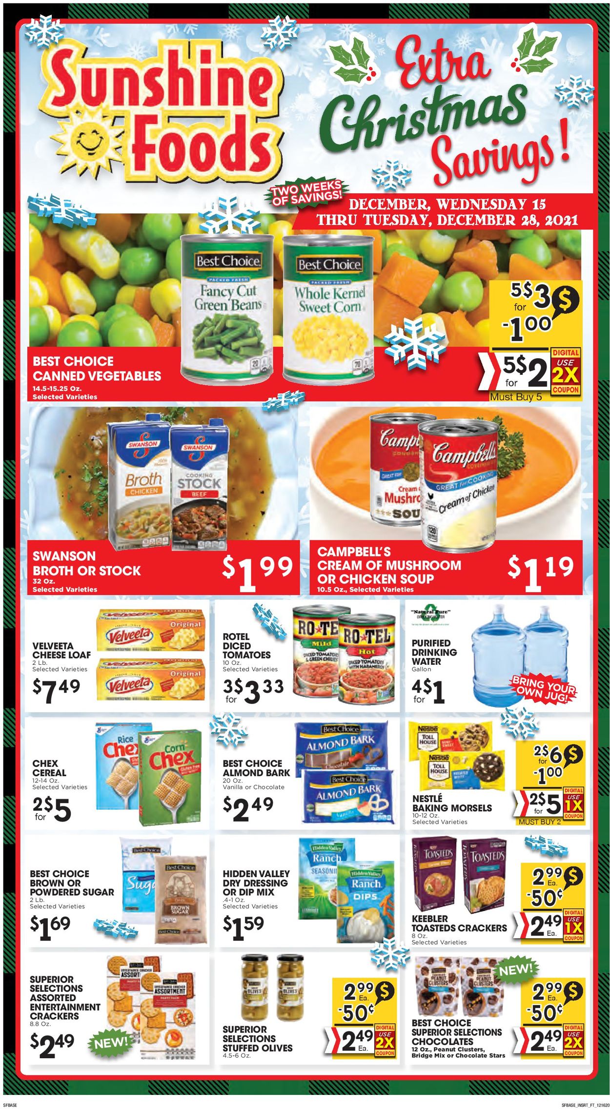 Sunshine Foods Ad from 12/15/2021