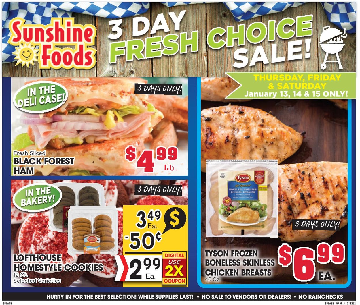Sunshine Foods Ad from 01/12/2022
