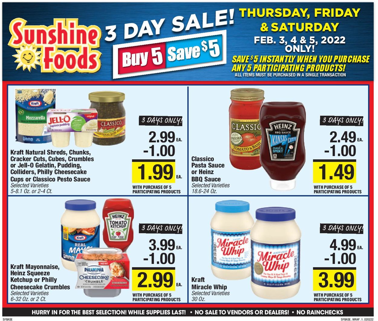 Sunshine Foods Ad from 02/02/2022