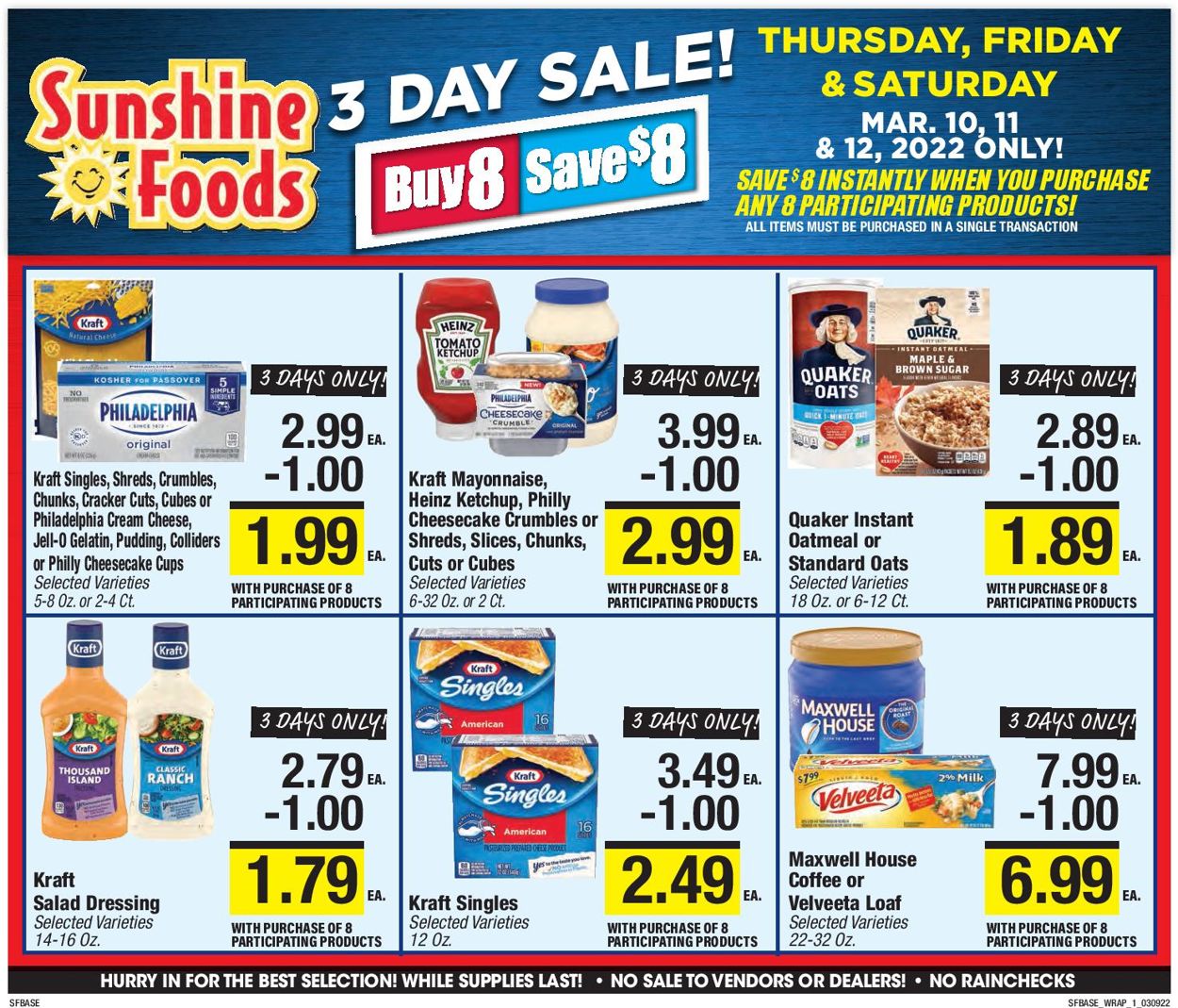 Sunshine Foods Ad from 03/09/2022