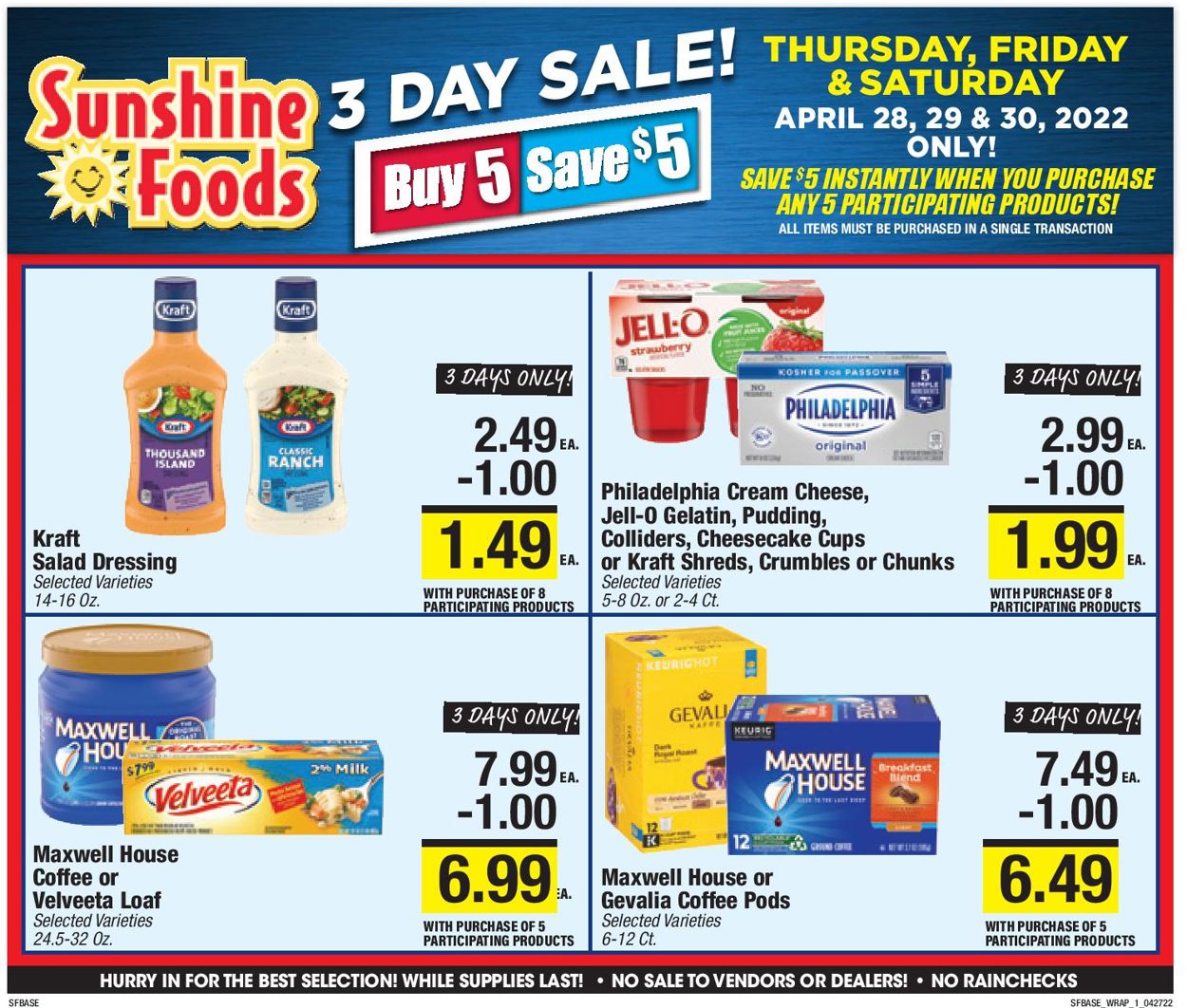 Sunshine Foods Ad from 04/27/2022