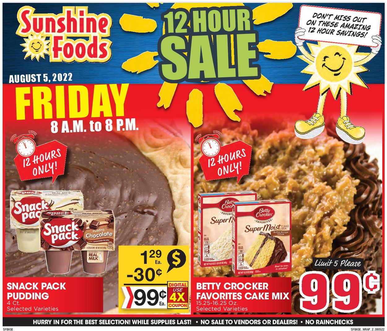 Sunshine Foods Ad from 08/03/2022