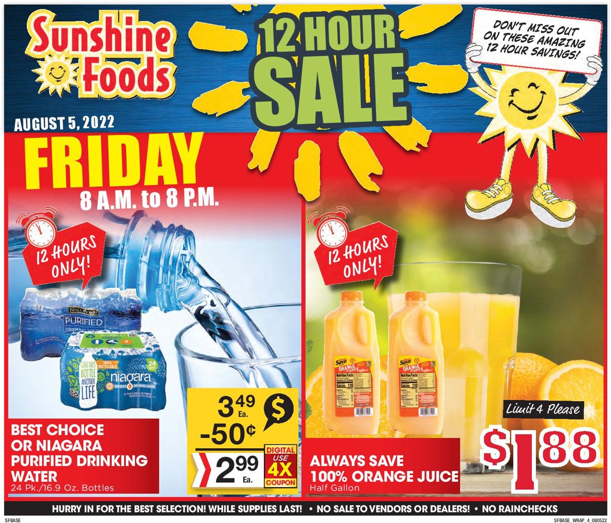 Sunshine Foods Ad from 08/03/2022
