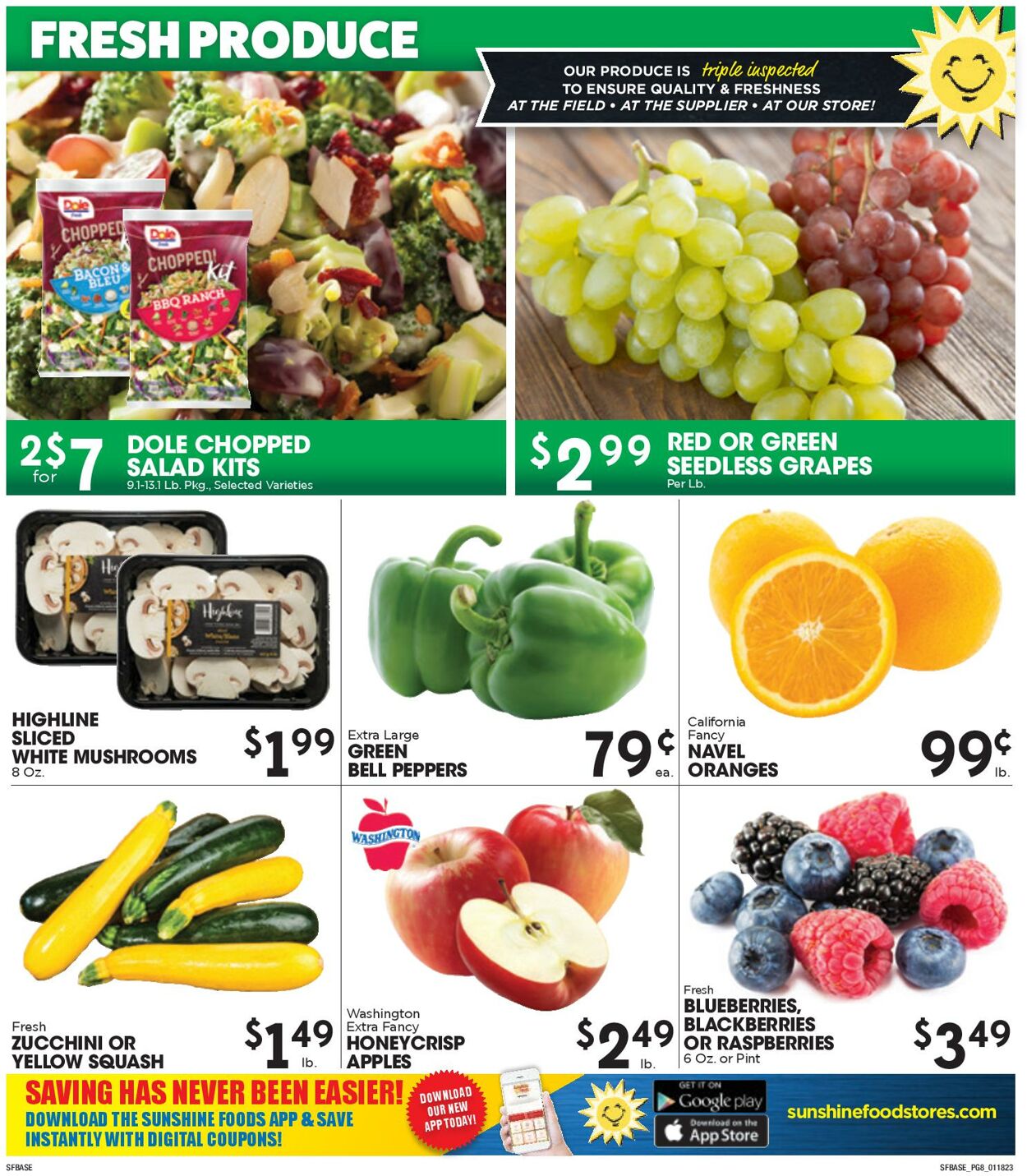 Sunshine Foods Ad from 01/18/2023