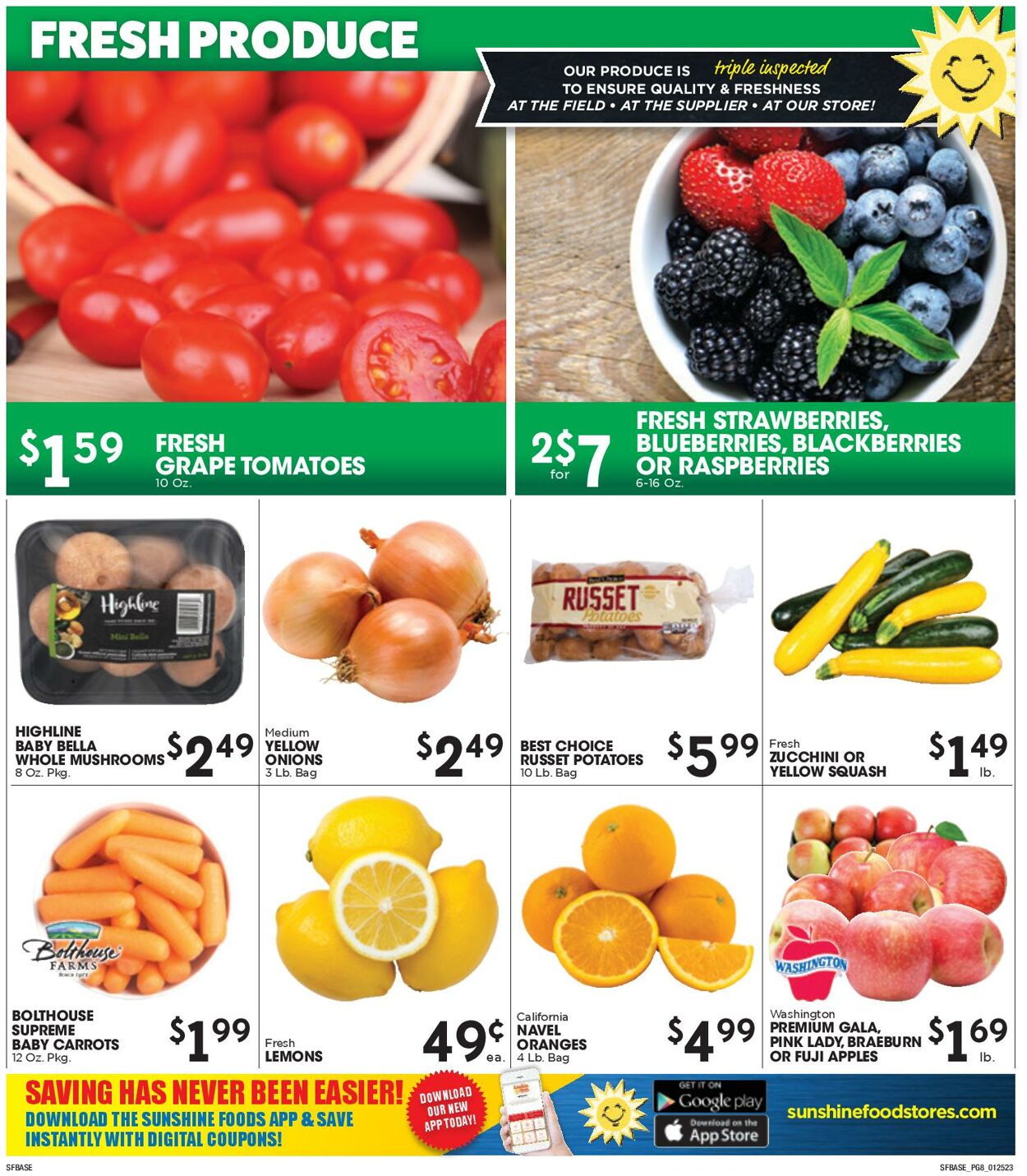 Sunshine Foods Ad from 01/25/2023