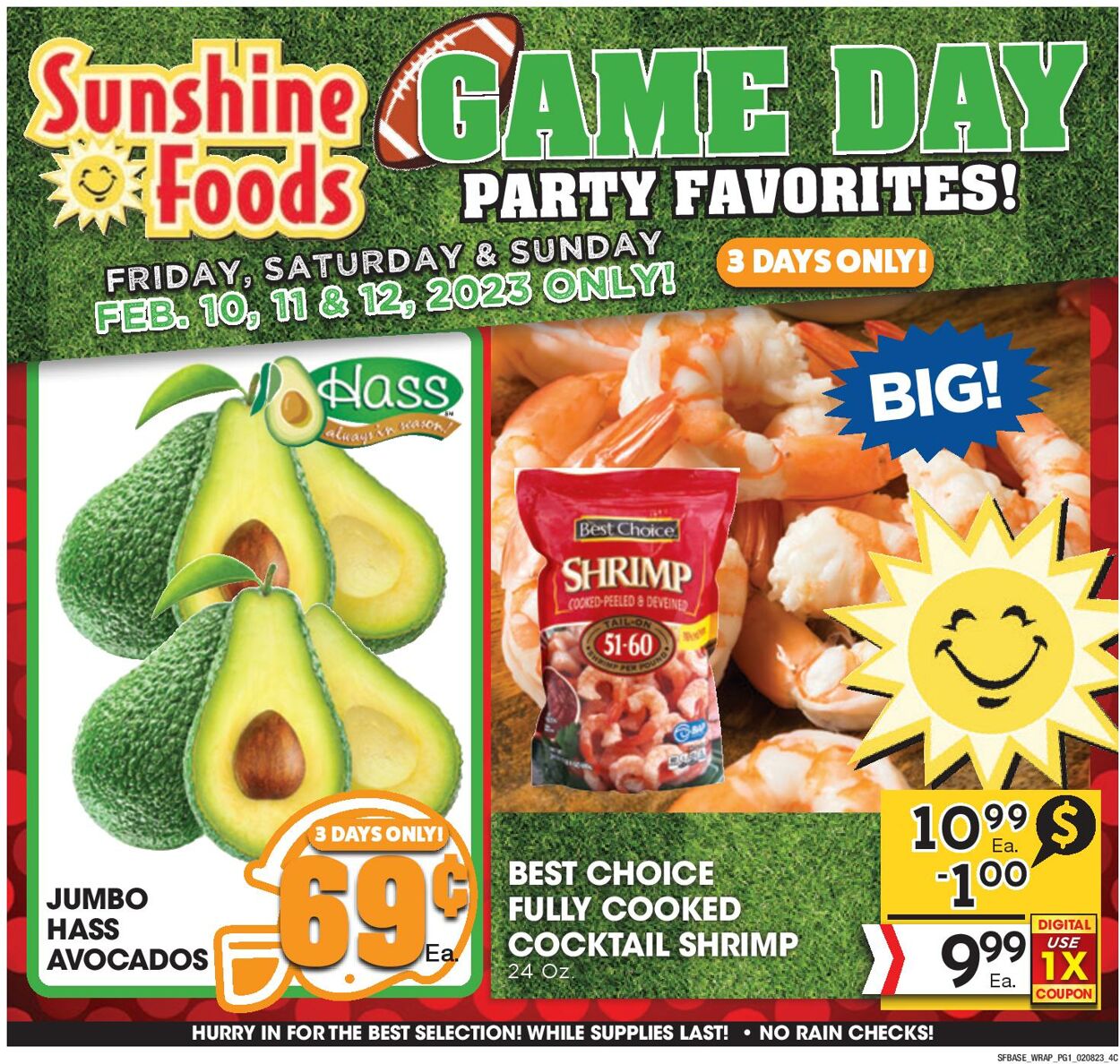 Sunshine Foods Ad from 02/08/2023