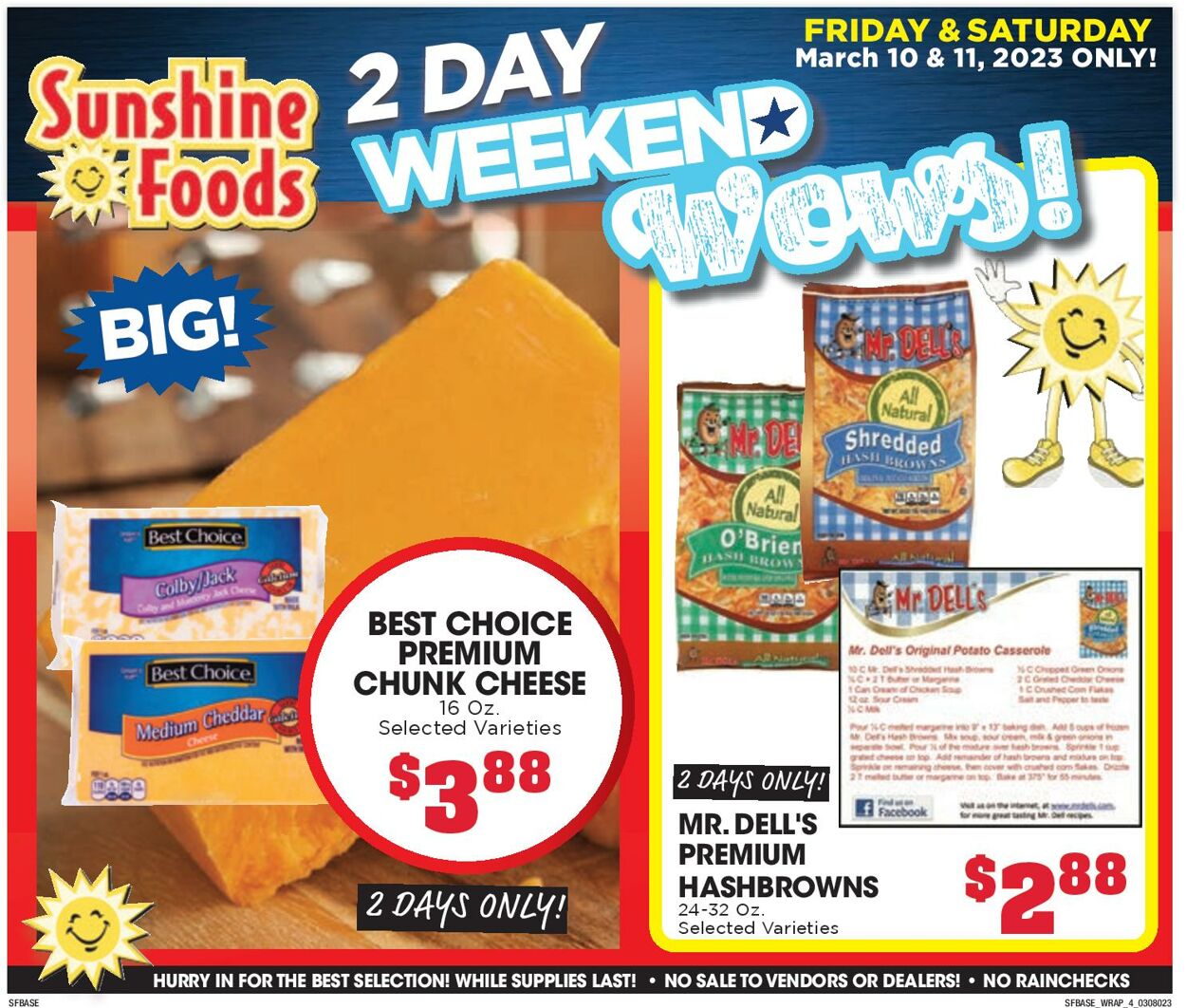 Sunshine Foods Ad from 03/08/2023
