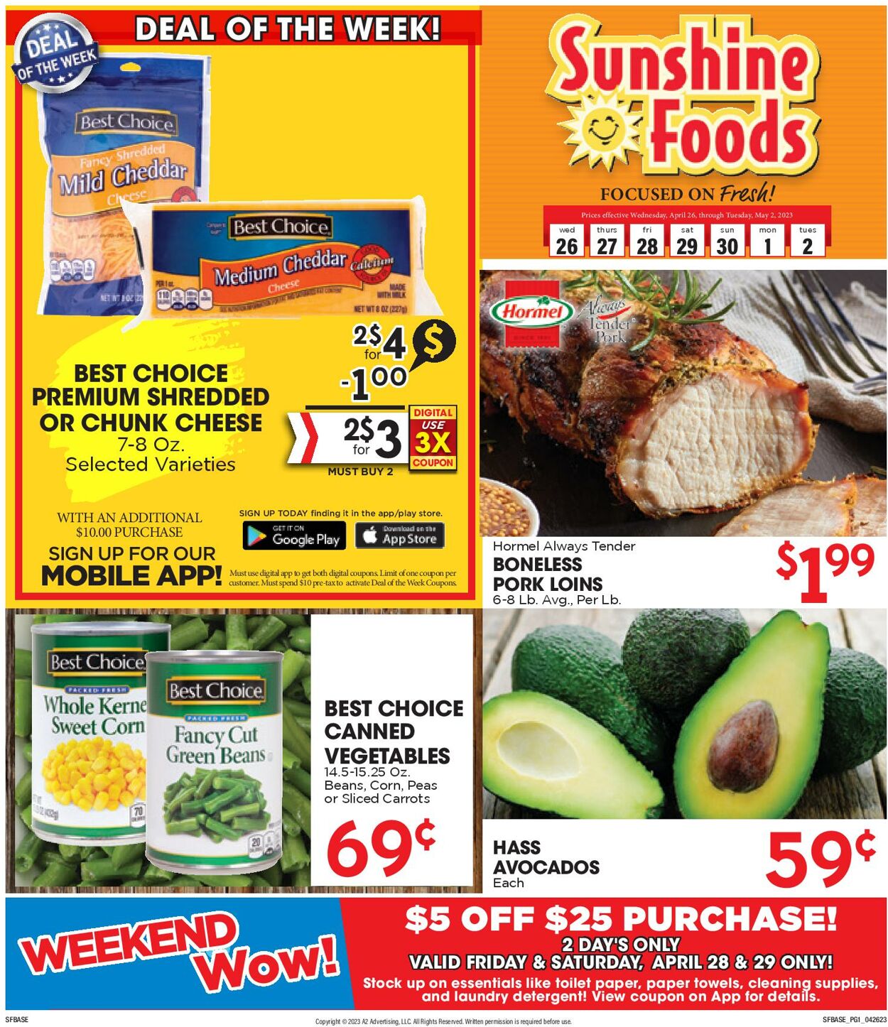 Sunshine Foods Ad from 04/26/2023