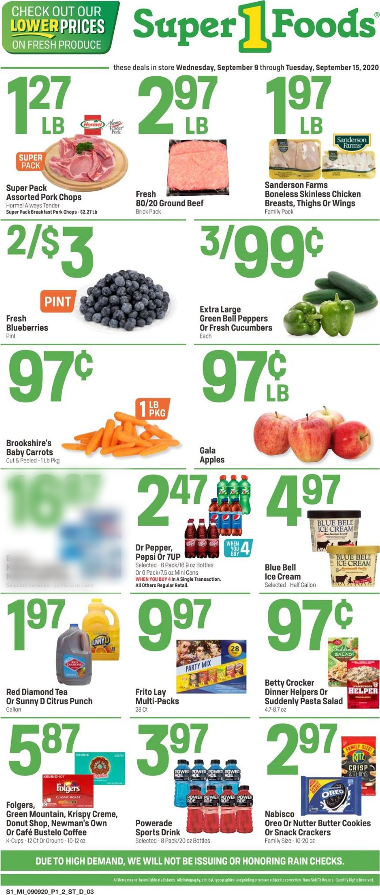 Super 1 Foods Ad from 09/09/2020