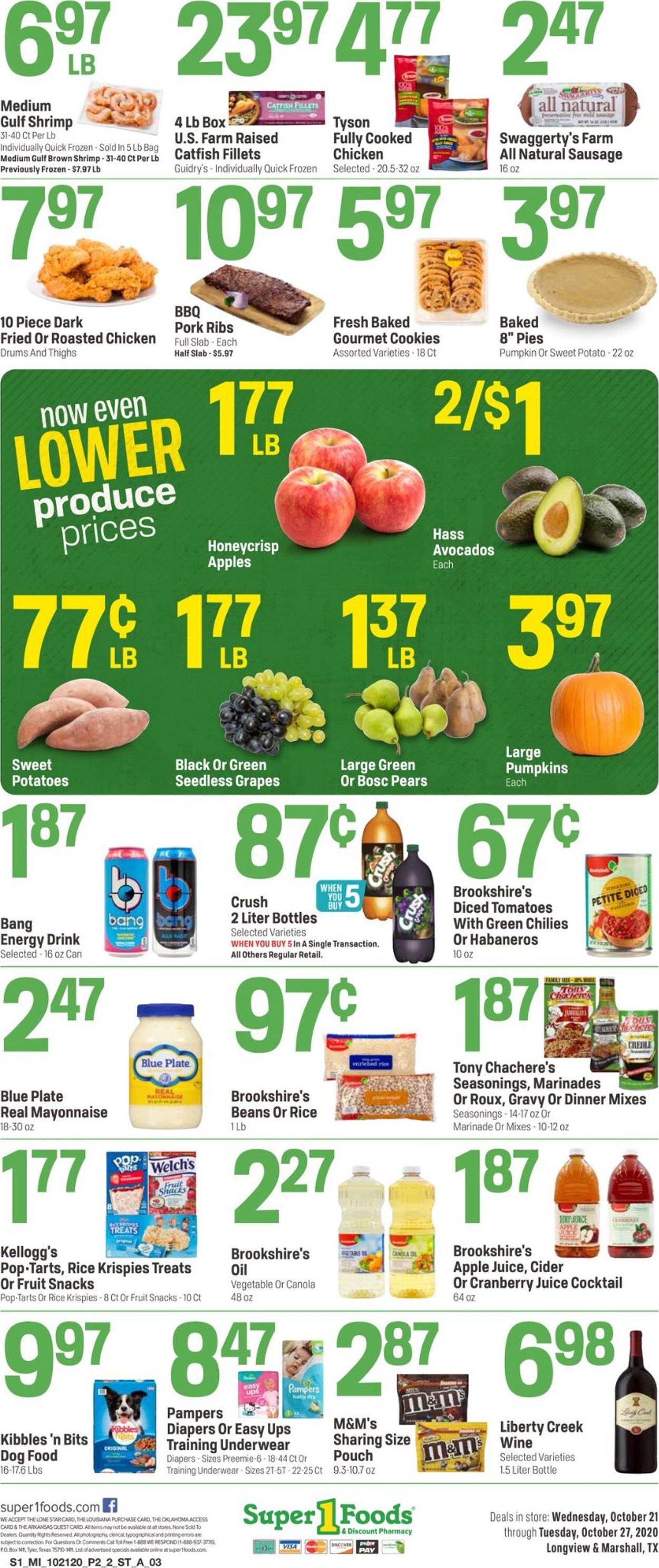 Super 1 Foods Ad from 10/21/2020