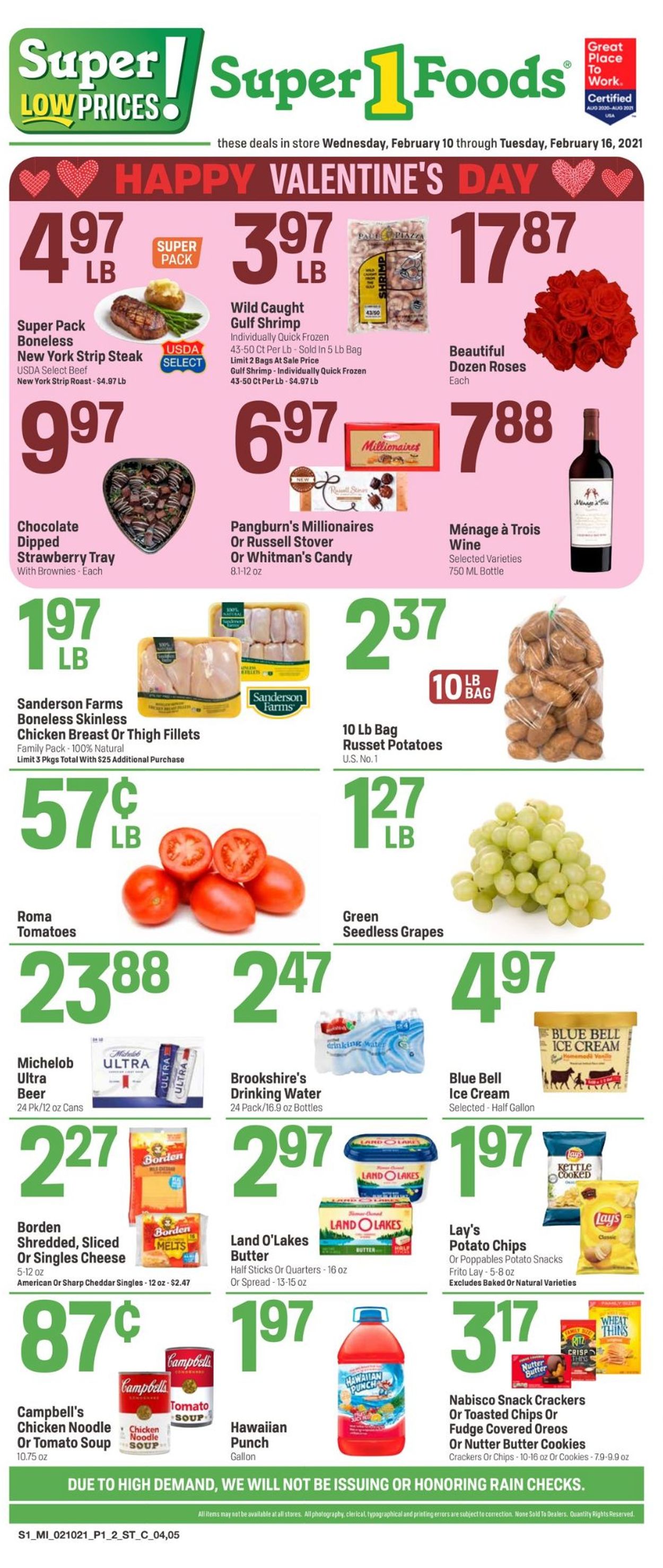 Super 1 Foods Ad from 02/10/2021