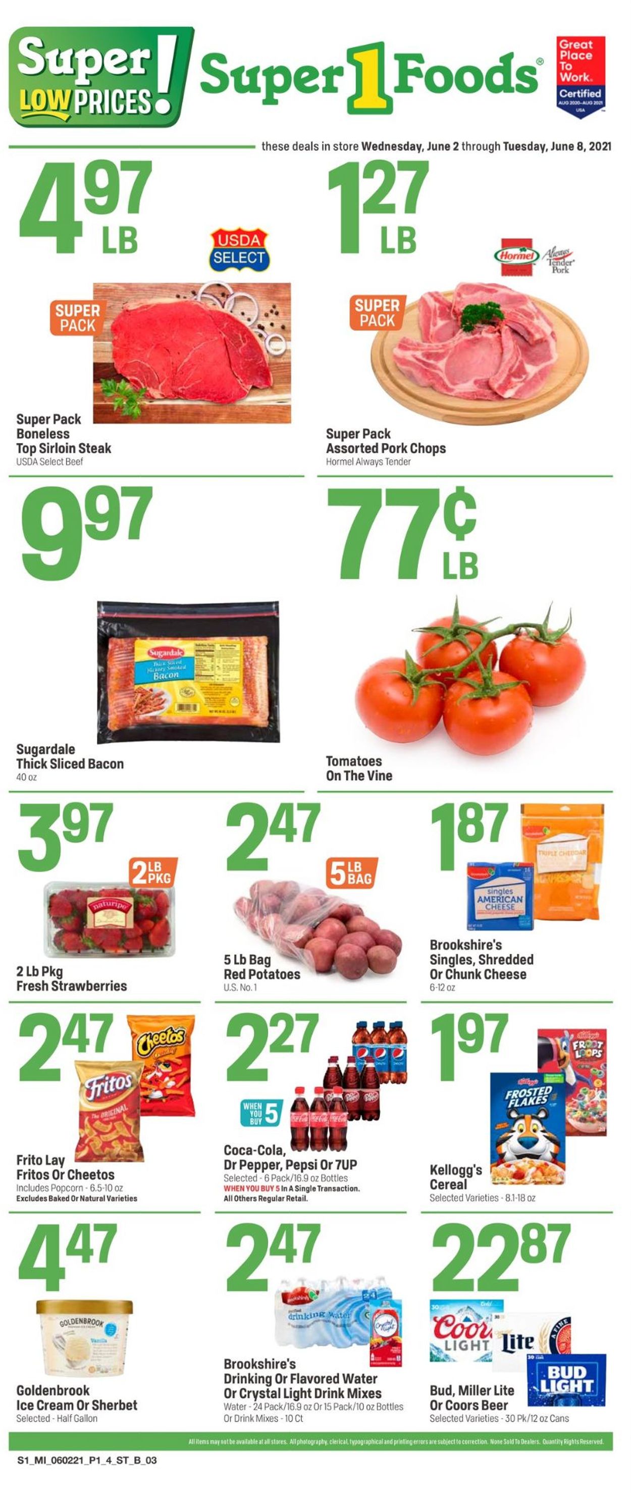 Super 1 Foods Ad from 06/02/2021