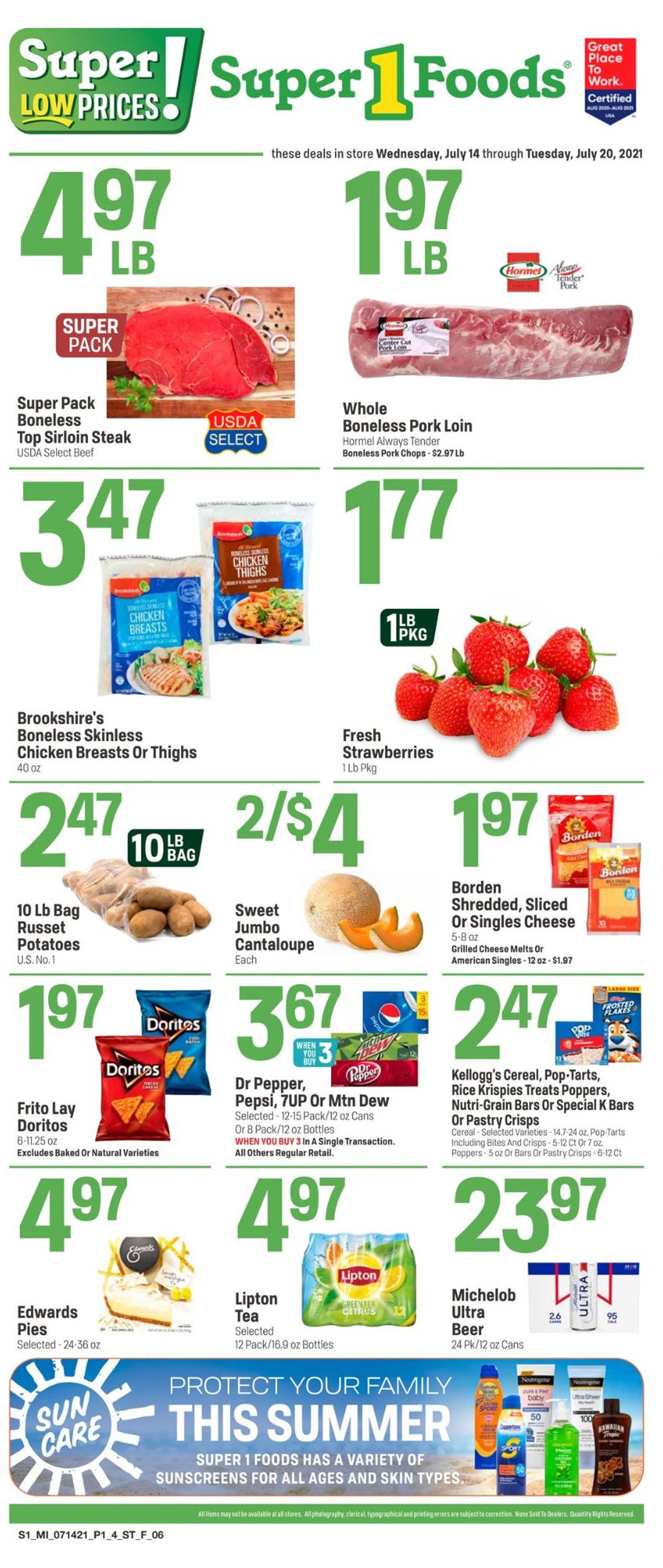 Super 1 Foods Ad from 07/14/2021