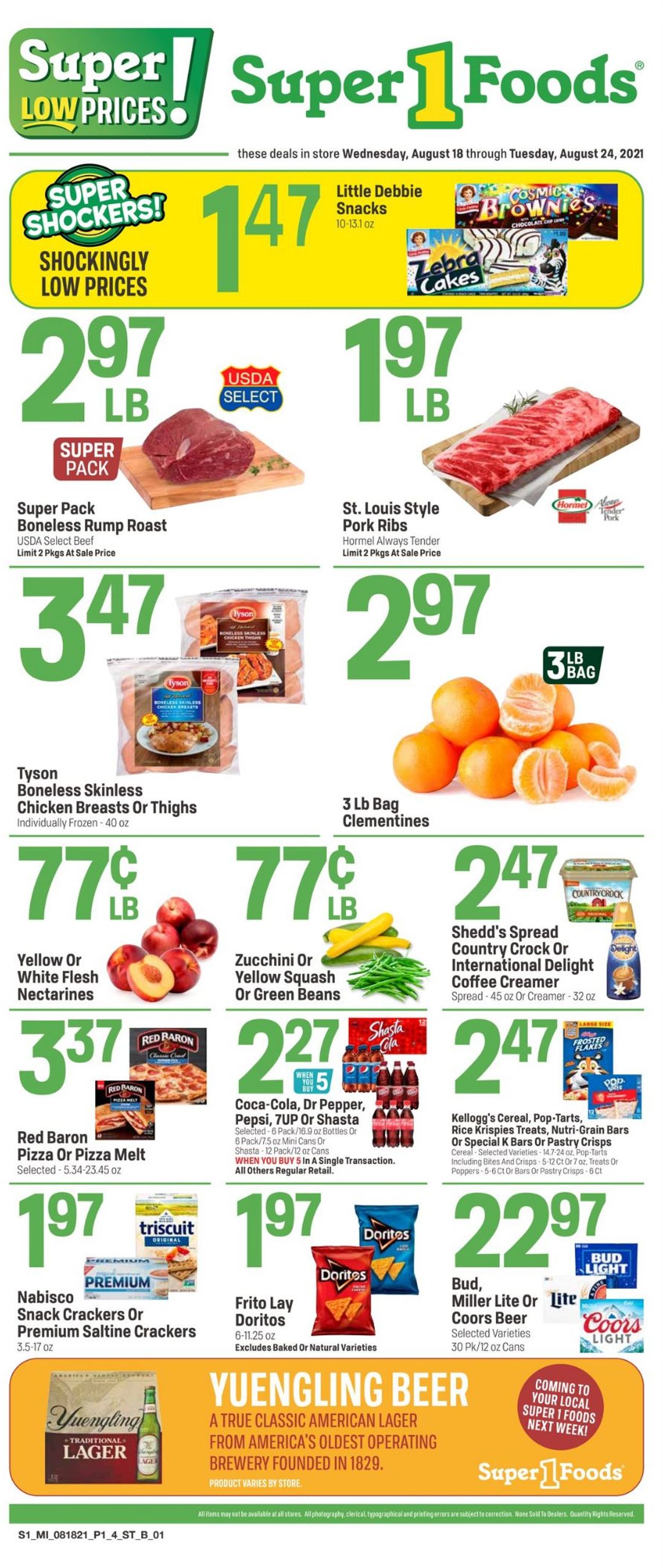 Super 1 Foods Ad from 08/18/2021