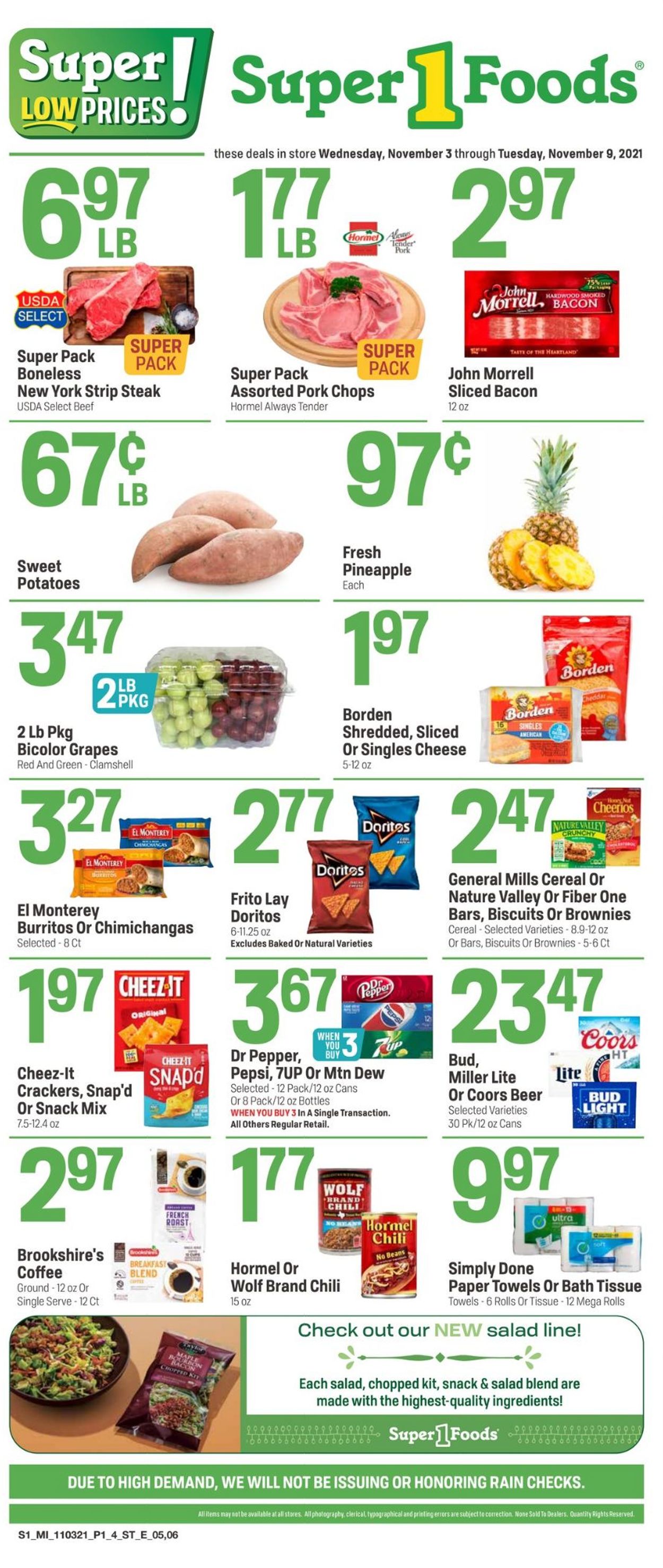 Super 1 Foods Ad from 11/03/2021