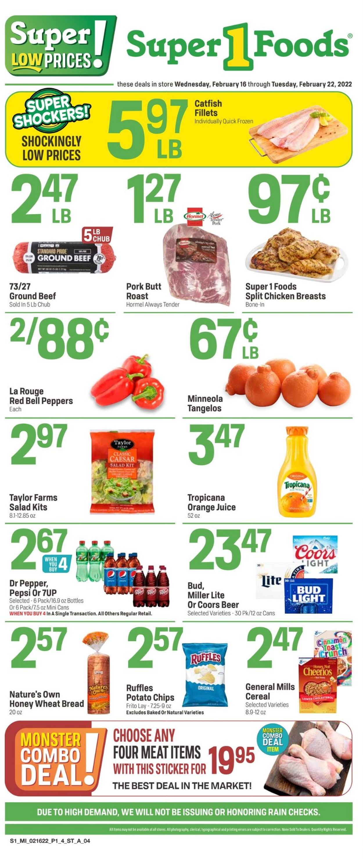 Super 1 Foods Ad from 02/16/2022