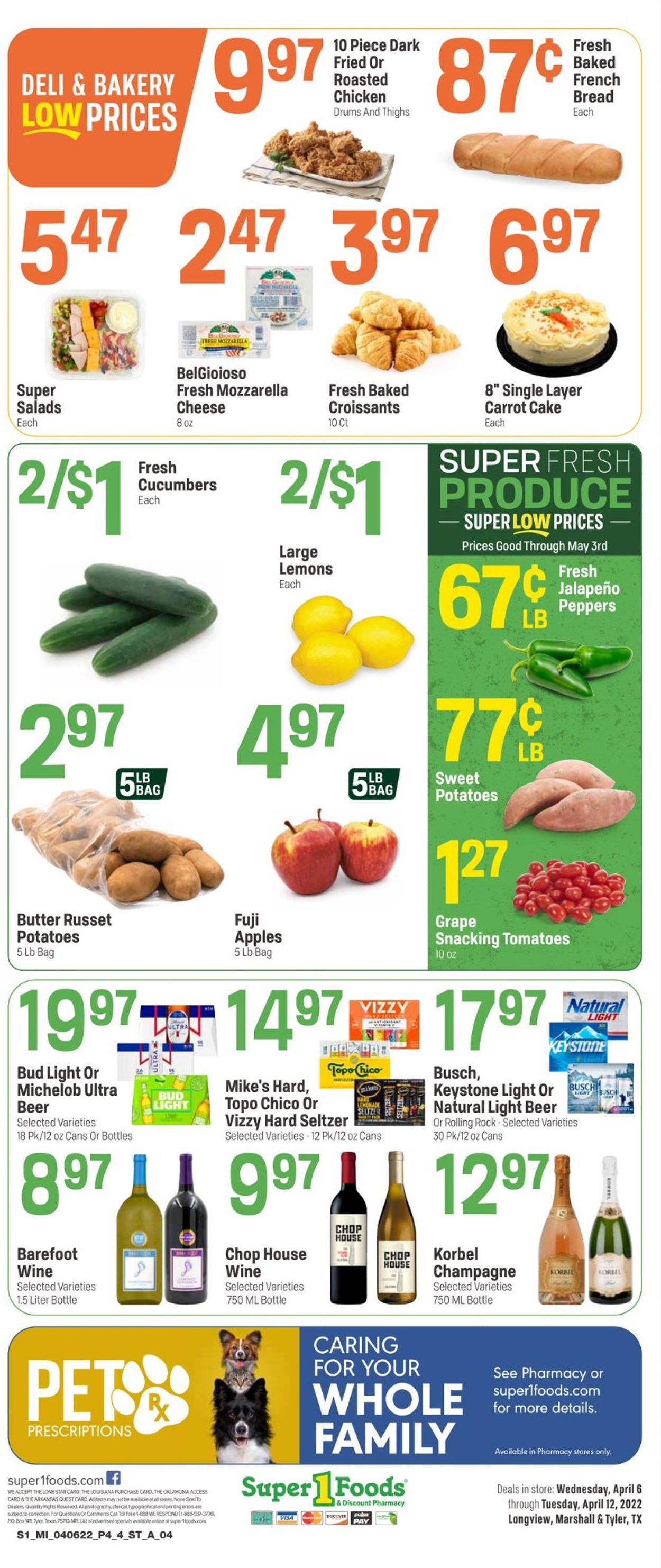 Super 1 Foods Ad from 04/06/2022