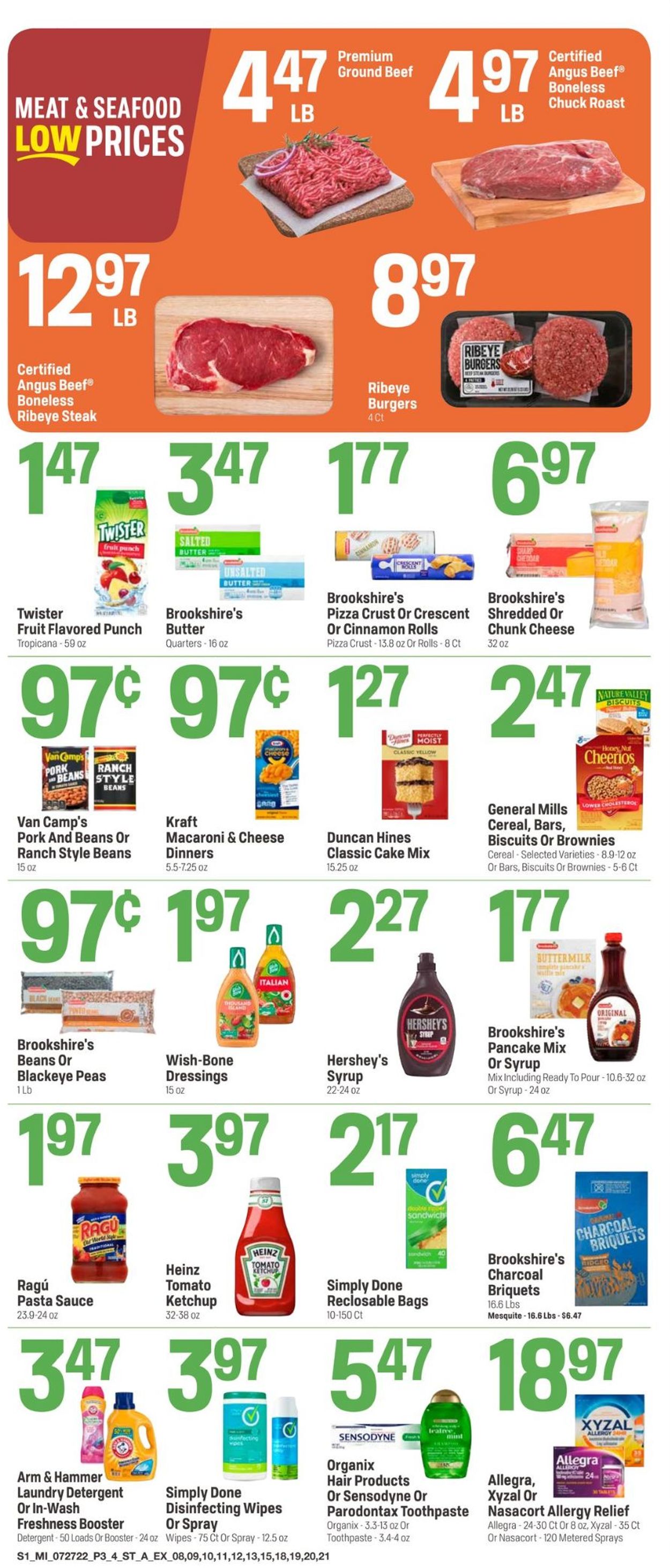 Super 1 Foods Ad from 07/27/2022