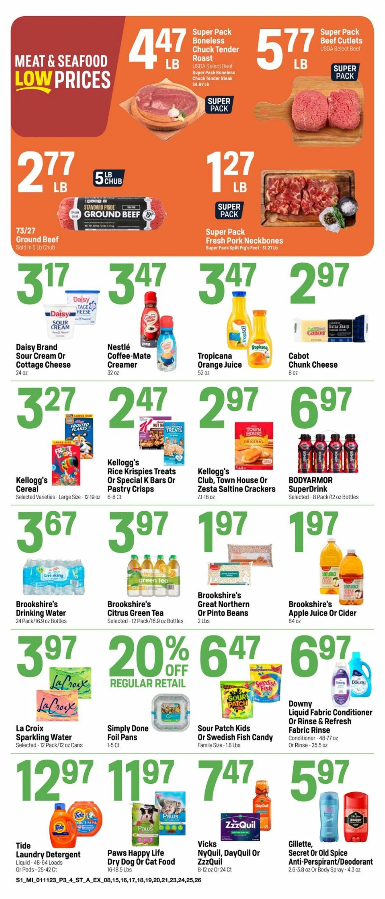 Super 1 Foods Ad from 01/11/2023