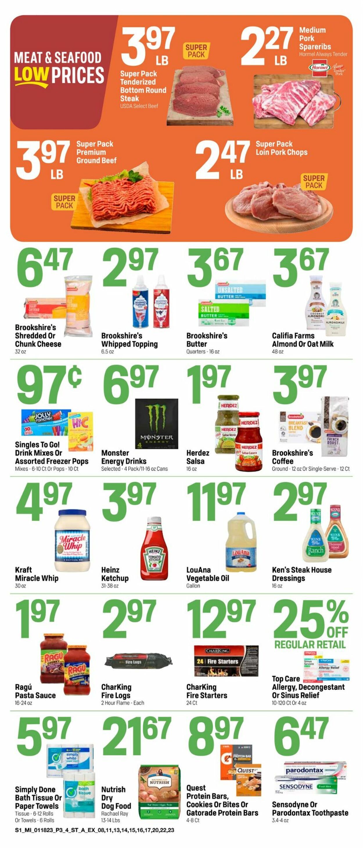 Super 1 Foods Ad from 01/18/2023