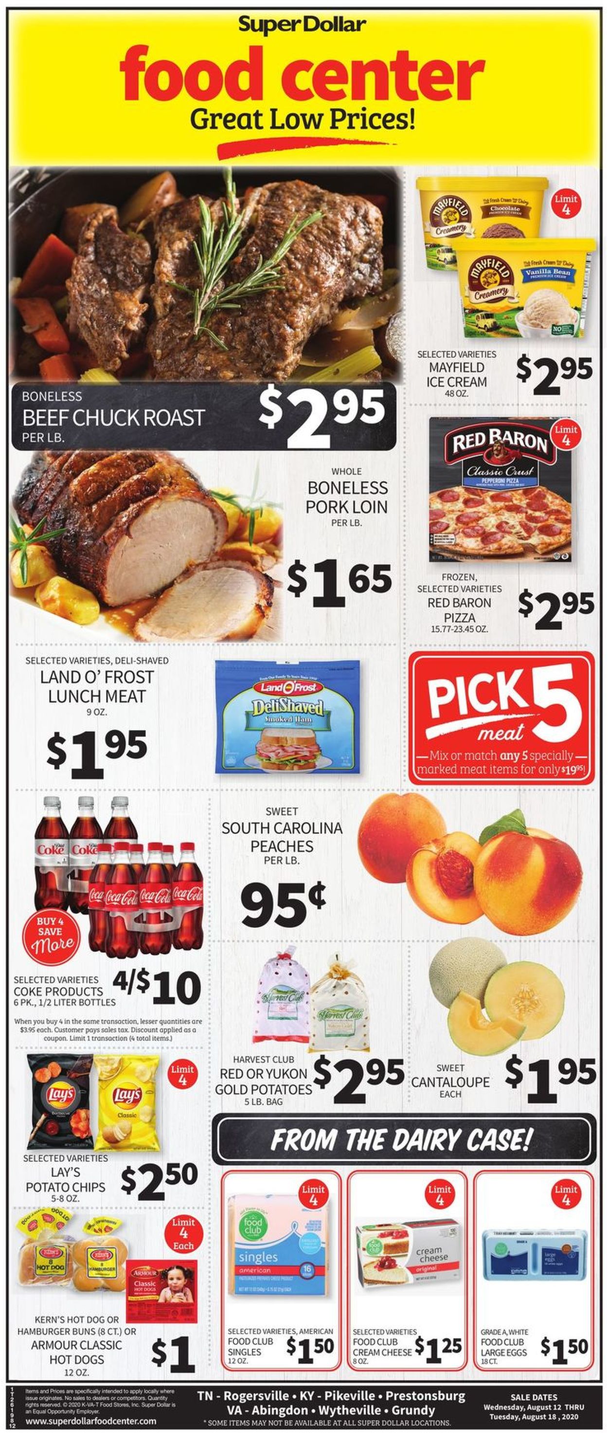 Super Dollar Food Center Ad from 08/12/2020