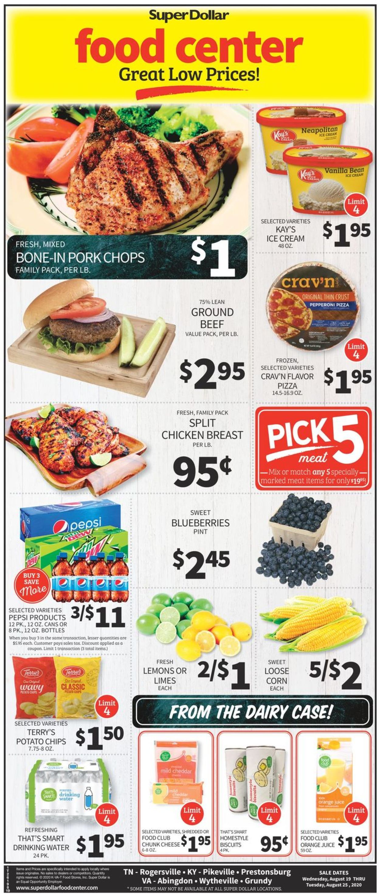 Super Dollar Food Center Ad from 08/19/2020