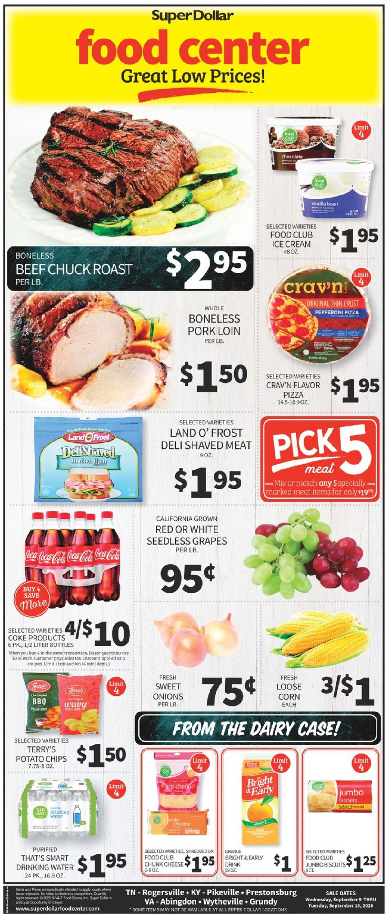Super Dollar Food Center Ad from 09/09/2020