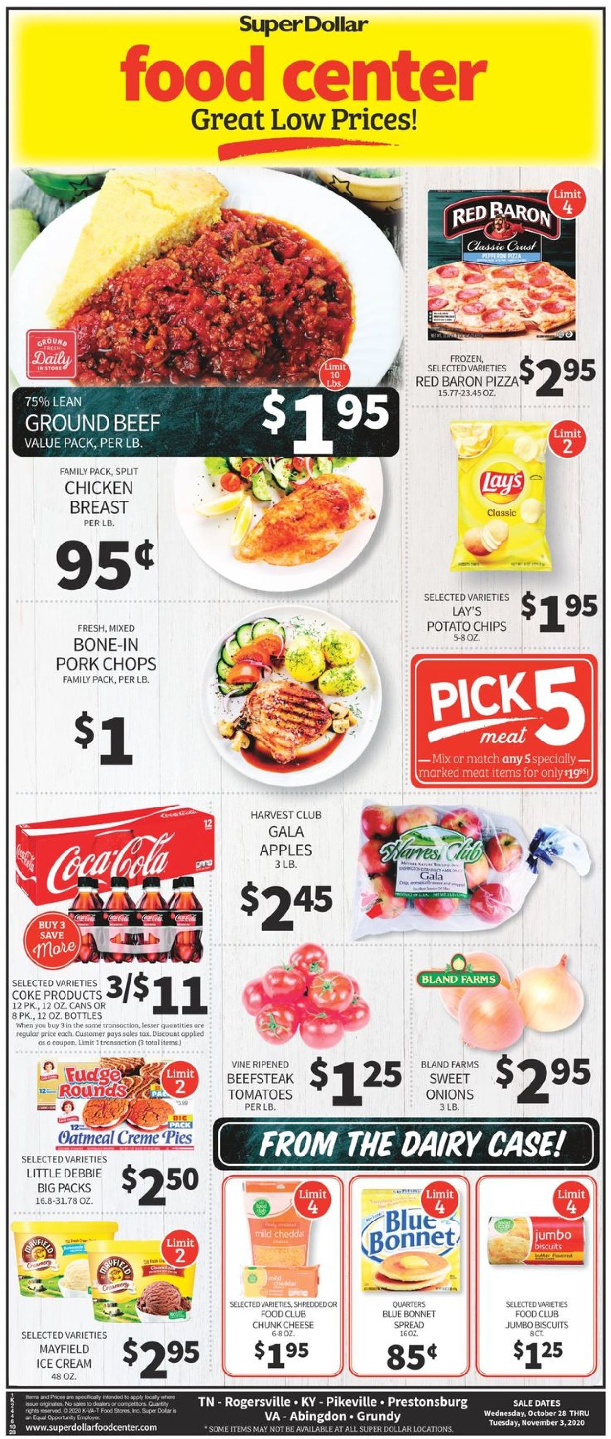 Super Dollar Food Center Ad from 10/28/2020