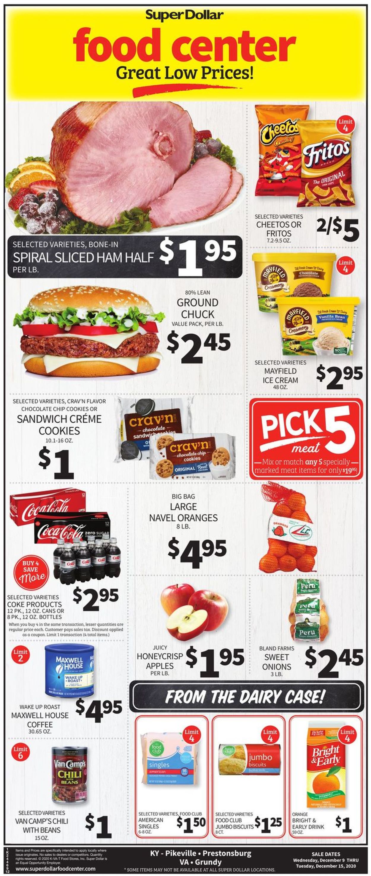 Super Dollar Food Center Ad from 12/09/2020