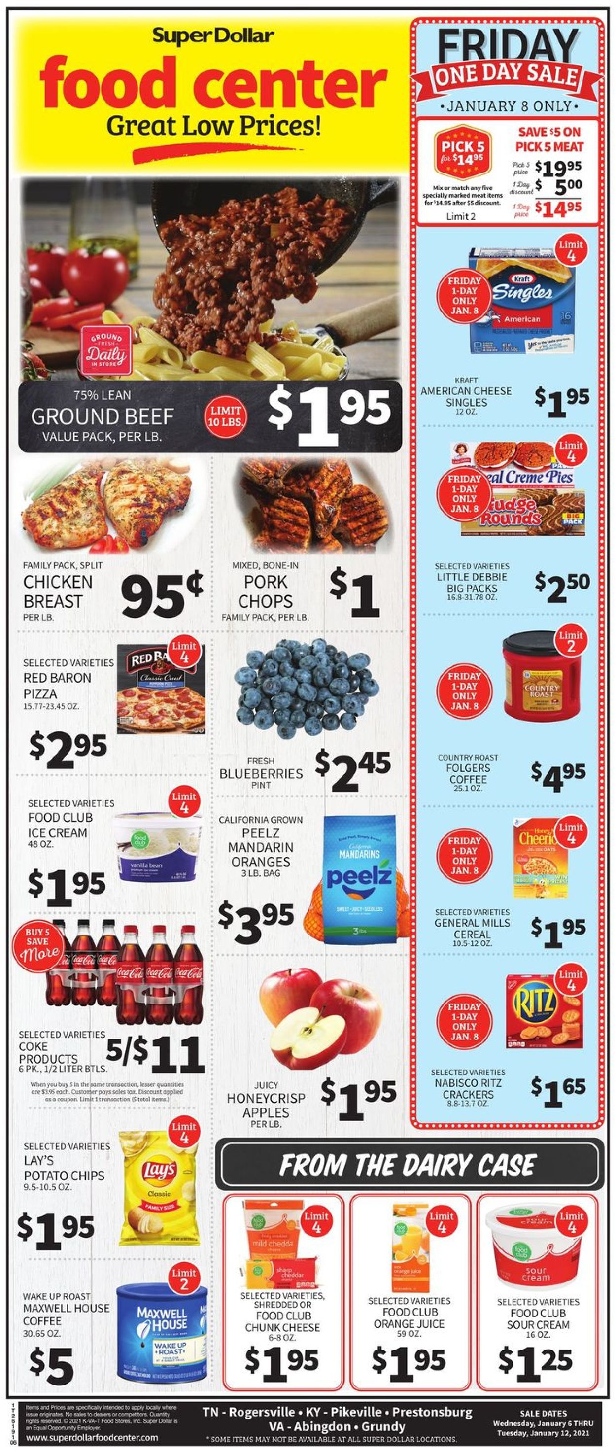 Super Dollar Food Center Ad from 01/06/2021